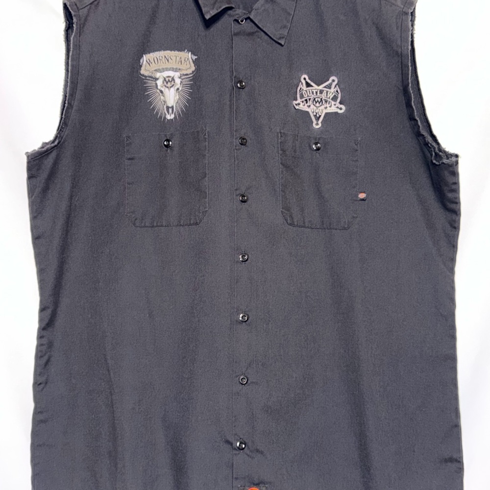 Wornstar Black Men's Dickies Biker Sleeveless Shirt